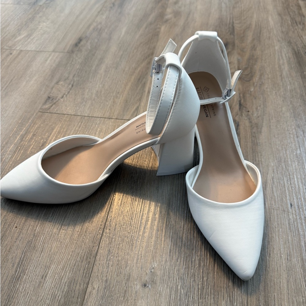 Call It Spring White Pointed Toe Heels